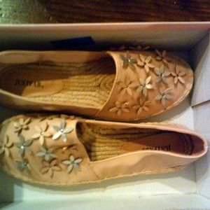 JustFab espadrilles - size 9 - pink/blush